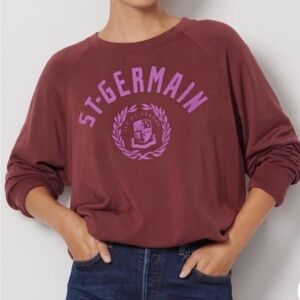 Sundry - St. Germain Maroon Graphic Pullover - size 1 (S)